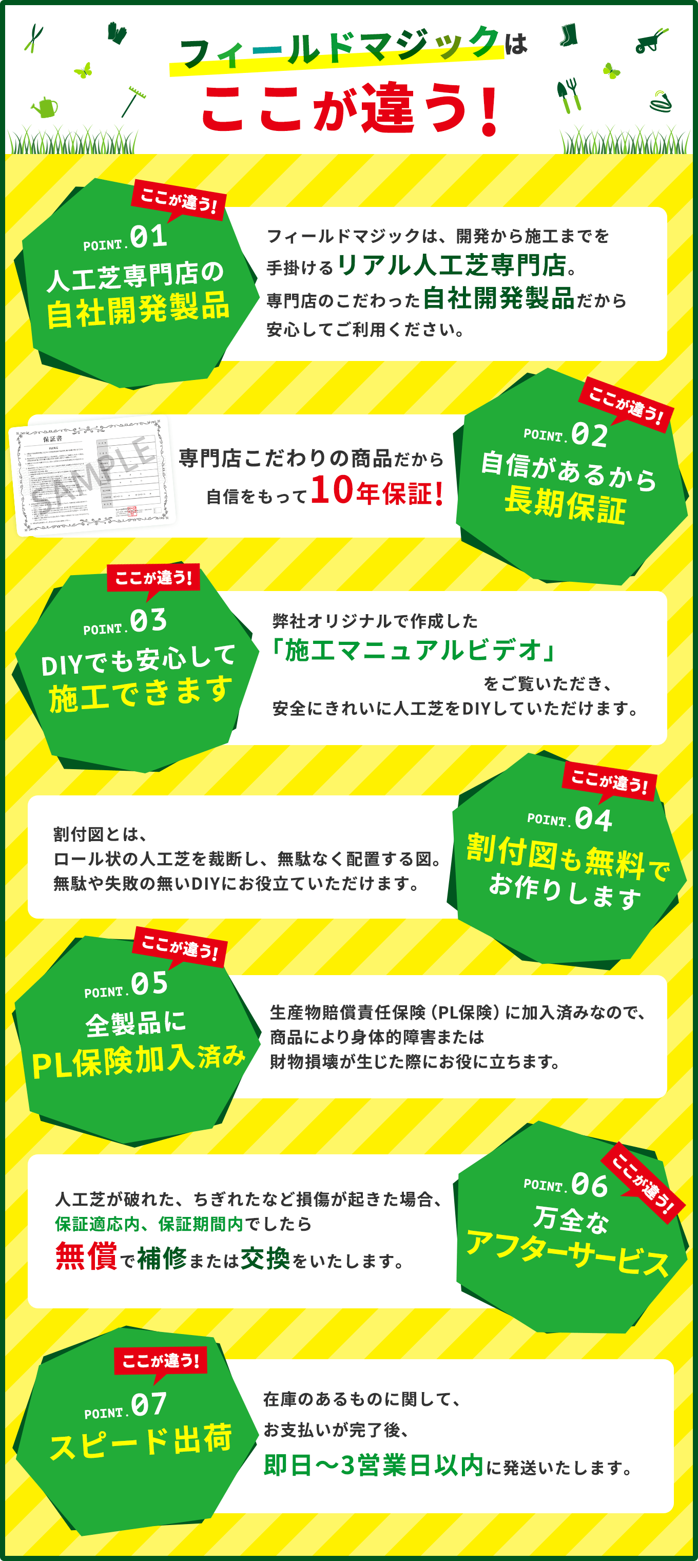 フィールドマジックはここが違う!